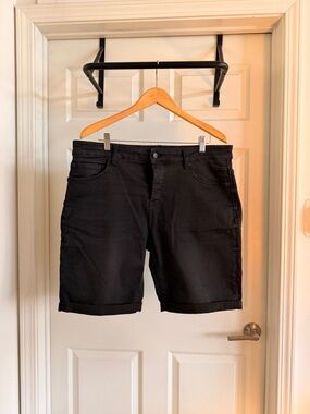 ONLY & SONS Black Jean Shorts in XXL (XL)